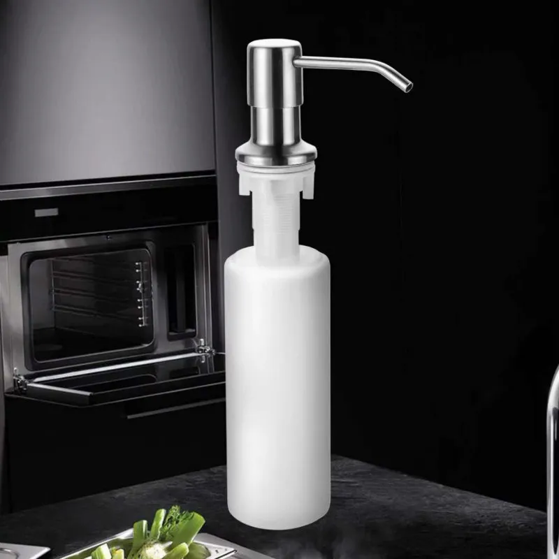 

Soap Dispenser Bathroom Kitchen Hardware Handwashing Fluid Dish Soap Storage Bottle Steel Push Sink Installation New E11757