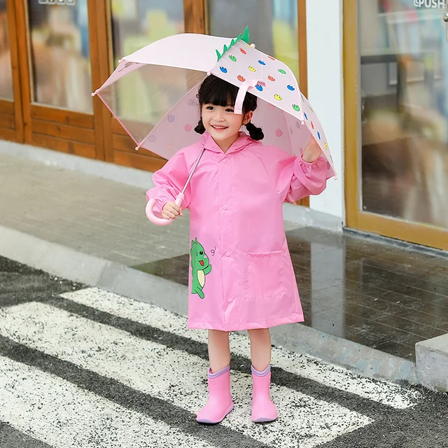 Jackets & Coats Baby Girl Rain Coat Cute Dinosaur Toddler Boy Coat
