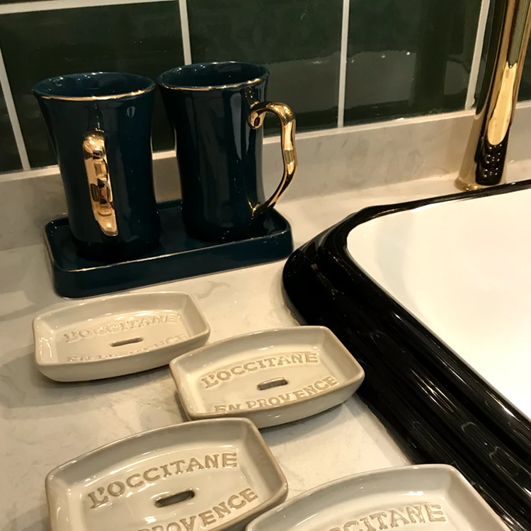 Новая керамическая креативная легкая Роскошная Коробка для мыла дренаж