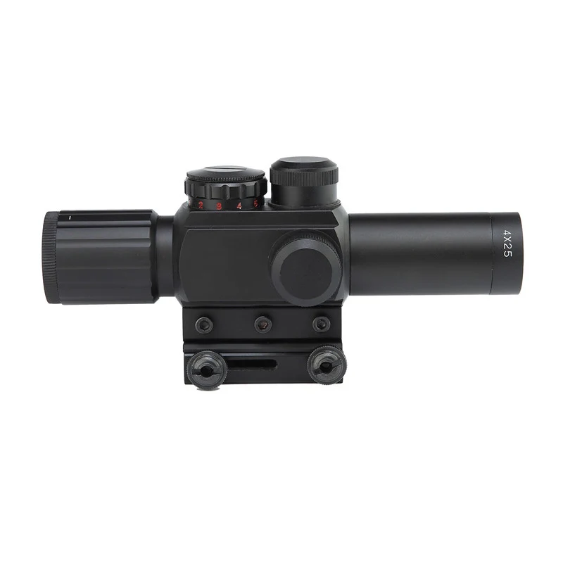 

Hunting Riflescope 4X25 Crosshair Real Fiber Optics Red Green Illuminated Glass Etched Reticle Tactical Optical Sight