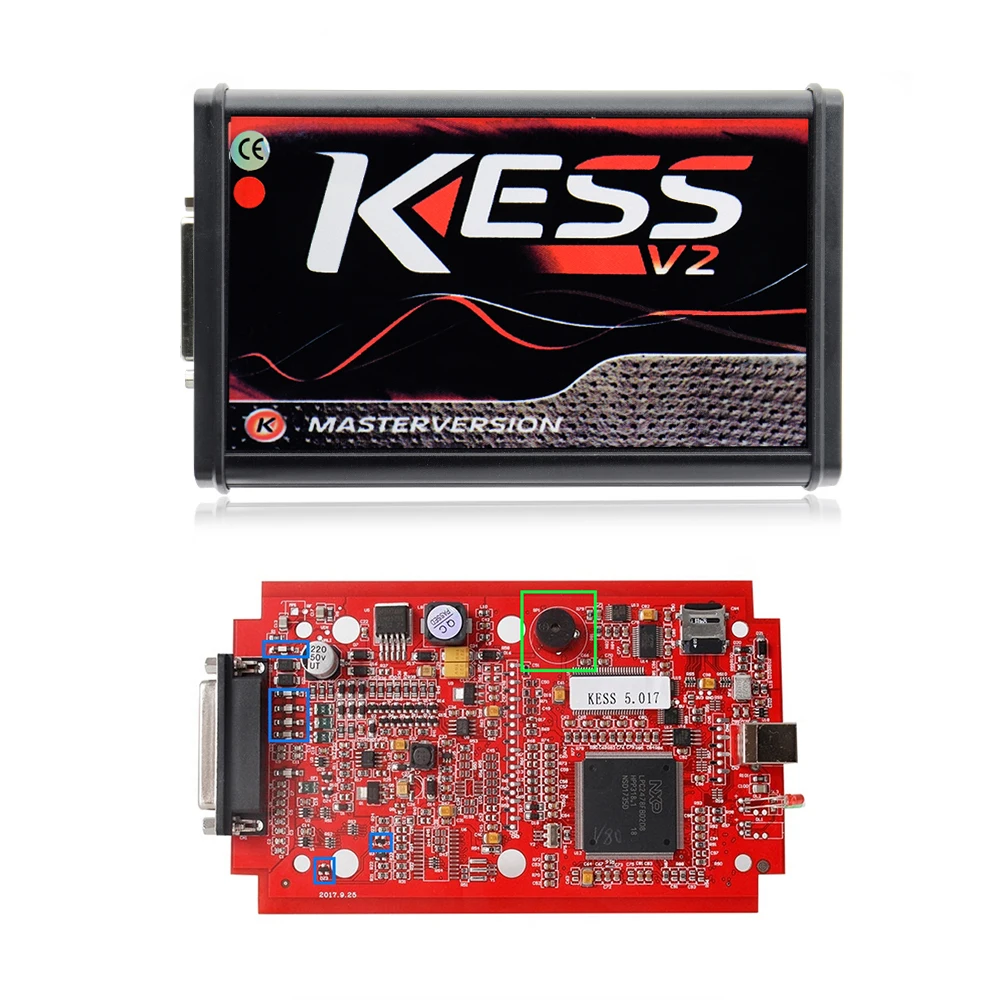  Online V2.47 EU Red Kess V5.017 OBD2 Manager Tuning Kit KTAG V7.020 4 LED Kess V2 5.017 BDM Frame K - 4000049140559