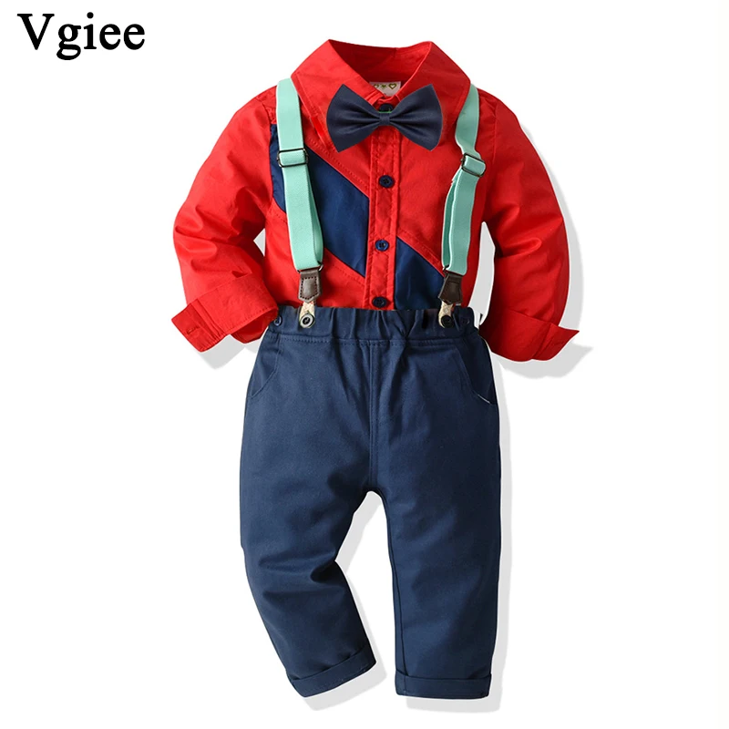 

Vgiee Baby Boy Clothes Christmas Outfit for Wedding Birthday Party Long Sleeve Boys Set Fall Winter Kids Children Set CC756
