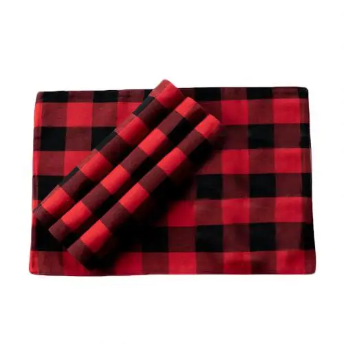 Black Red 45x30 см двойной Слои плед теплоизоляция столовых Чаша Блюдо чашка стол коврик - Цвет: Black Red