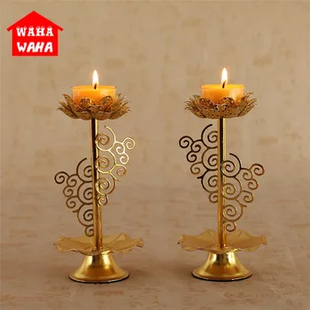 

Gold Candle Holder Simple Metal Iron Candlesticker Wedding Decoration Bar Party Living Room Decor Home Decor Ornament Holders