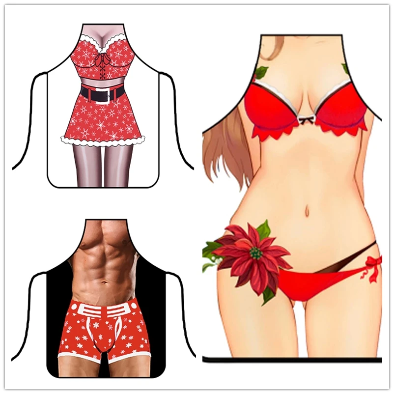 Christmas Kitchen Aprons Sexy Funny Printed Aprons Dinner Party Baking Apron Delantal Cocina For Woman Man BBQ Cartoon Christmas Kitchen Aprons Sexy Funny Printed Aprons Dinner Party Baking Apron Delantal Cocina For Woman Man BBQ Cartoon