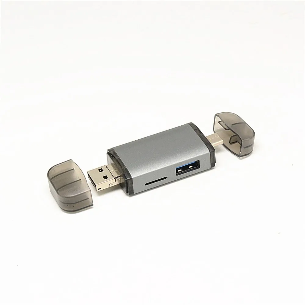 Все в одном USB считыватель карт памяти Адаптер для SD TF type-C Micro-USB тонкий и портативный дизайн Широкая совместимость