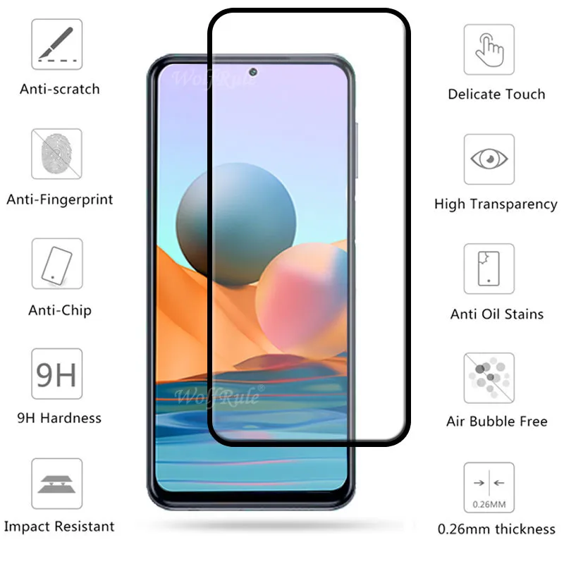 4-in-1 For Xiaomi Redmi Note 10 Pro Glass For Redmi Note 10 Pro Glass Screen Protector For Redmi Note 10 11 Pro 10S Lens Glass phone protector