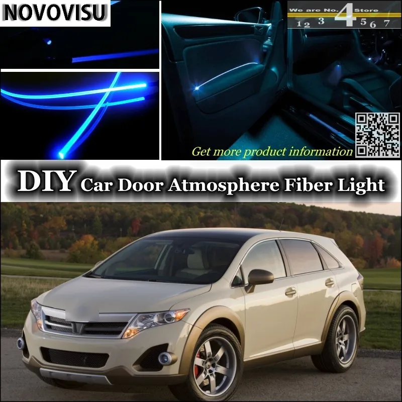 

NOVOVISU For TOYOTA Zelas For Scion tC interior Ambient Light Atmosphere Fiber Optic Band Lights Inside Door Panel illumination