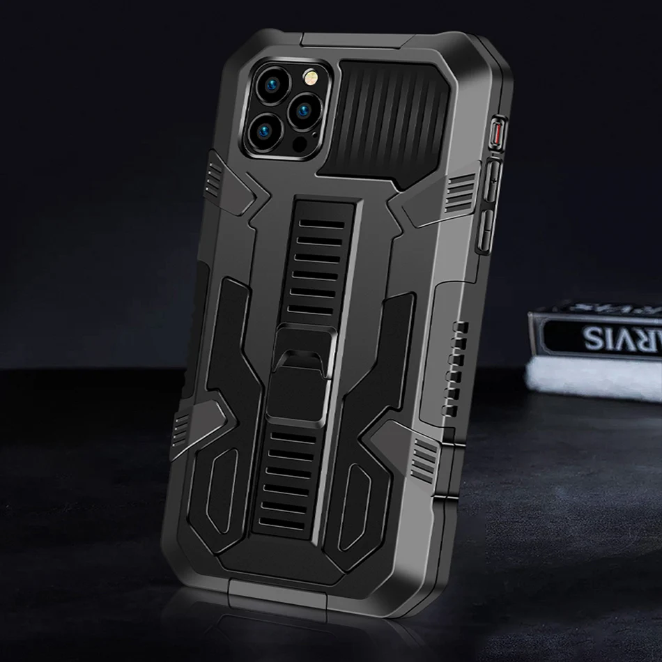 Shockproof Phone Case For iPhone 6 7 8 Plus X XR XS MAX SE 2020 Anti-Fall Kickstand Protective Cover For iPhone 11 12 Pro Max Shockproof Phone Case For iPhone 6 7 8 Plus X XR XS MAX SE 2020 Anti-Fall Kickstand Protective Cover For iPhone 11 12 Pro Max