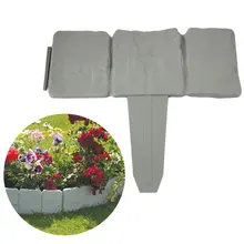 Садовое ограждение, растение 22,5*25,5*2 см, садовое ограждение, садовое ограждение, серый цвет, украшенное газоном, двором, пластиковым мощеным камнем