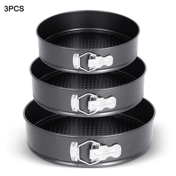 

4style Round Cake Mold Non Stick Removable Base Home Cake Mold Baking Pan Tray Kitchen Tools