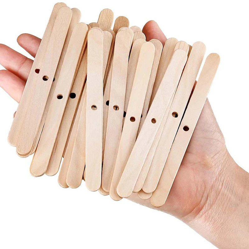 50PCS Wooden Wax Core Holder DIY Candle Supplies Candles Making Tool Handwork Wood Sticks Wick Centering Device Art Crafts