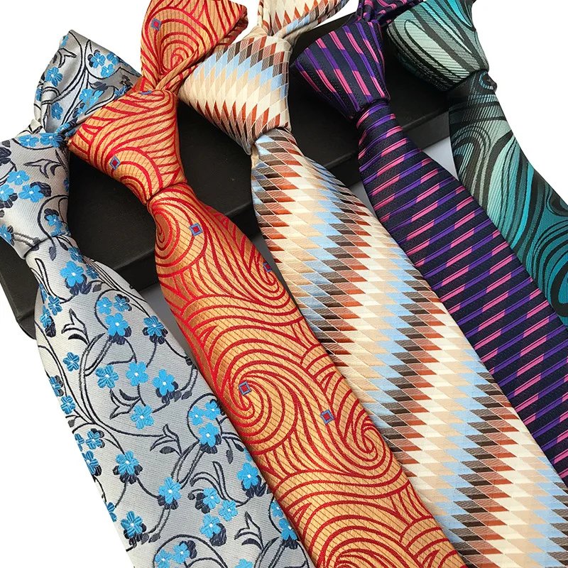 Kidneys Pattern Mens Polyester Silk Neck Ties Elegant Gentleman Tie 