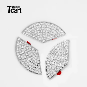 

Car Accessories For Mercedes-Benz EQC 2019 2020 2021 Crystal Style Car Steering Wheel LOGO Decorate Cover Trim