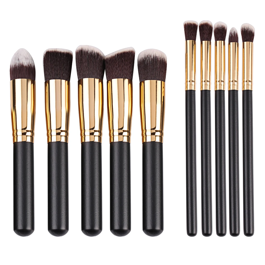 10 ПРЕМИУМ набор кистей для макияжа основа Румяна Тени для век макияж ручка для щетки бамбук портативный набор кистей для макияжа
