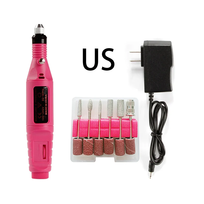 GJ1451US Acrylic Nail Drill USB Electric Apparatus for Manicure Gel Cuticle Remover Milling Drill Bits Pedicure Machine Nail Art Cutters - Цвет: GJ1451US