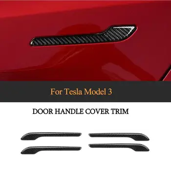

Carbon Fiber Car Side Door Handle Cover Trim For Tesla Model 3 2017-2019 Car Air Vent Cover Trim Sticker