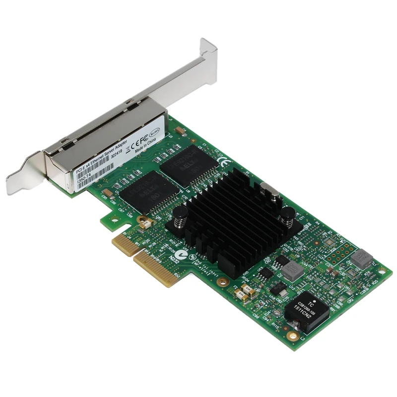 Сетевая карта PCI-Express PCIe X4 четыре Gigabit порта RJ45 серверный адаптер NIC I350-T4