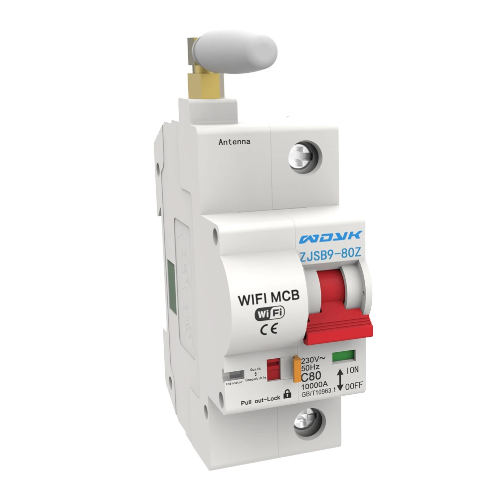 

1P WiFi Intelligent Circuit Breaker with Energy Monitoring and Meter Function Compactible with Alexa and Google Home