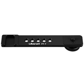 

Ulanzi Pt-7 Cold Shoe Stand Bracket Vlogging Microphone Extension Plate With 1/4 inch Tripod Screw For Iphone Gopro Sony Rx0 Ii
