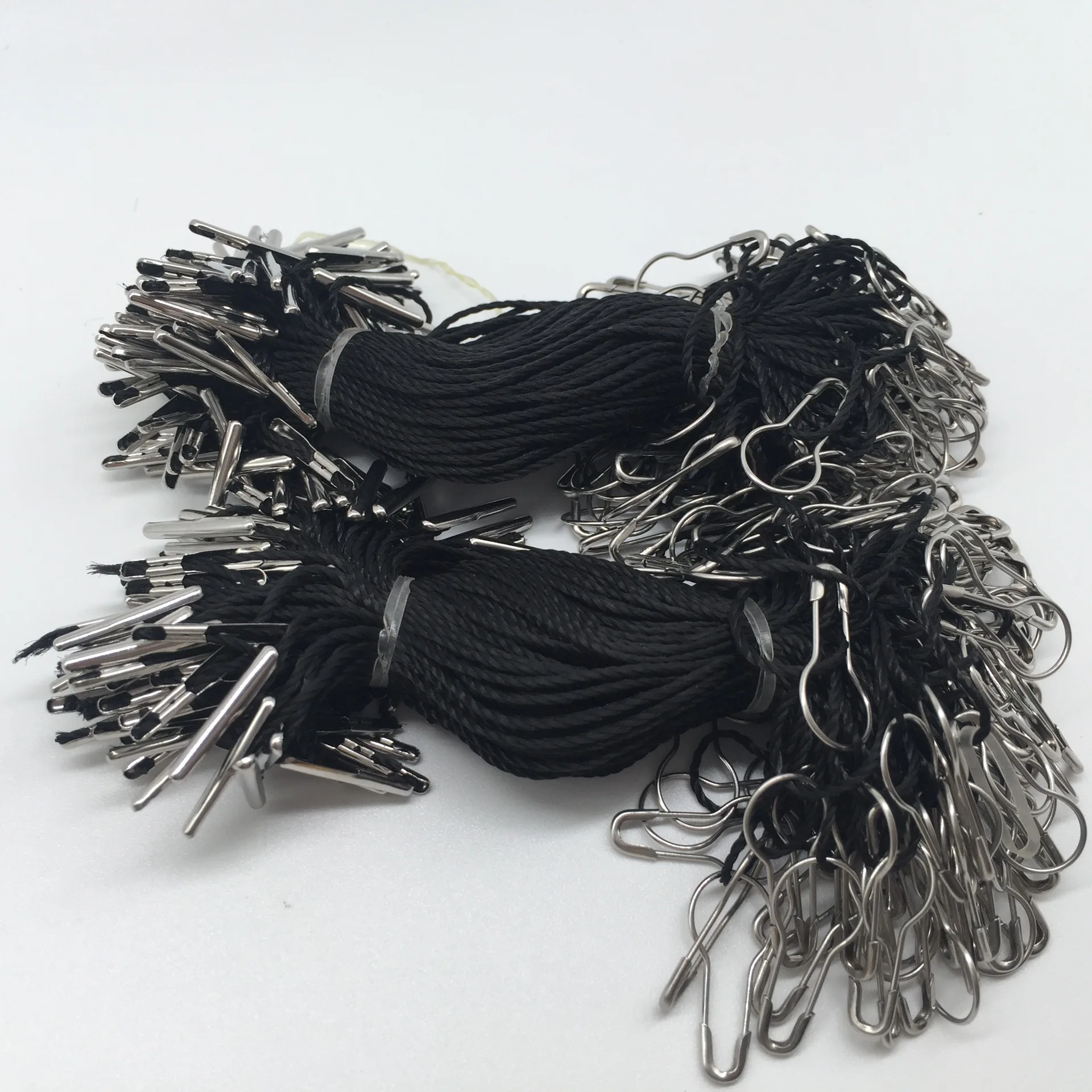 Copper Barbed Hang Tag Cords 500Pcs Safety Pin Hang Tag String Snap Lock Pins Loop Price Tag Fastener Plastic Tags Ties