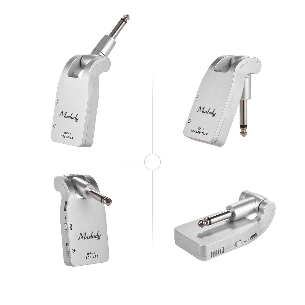 

2.4G Wireless Guitar System Transmitter & Receiver Built-in Rechargeable Lithium Battery 30M Transmission Range