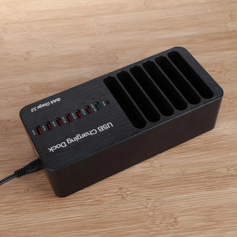 Полностью универсальное многопортовое 8 портов Usb дорожное настенное зарядное устройство настольная зарядная станция для мобильного телефона ноутбука(штепсельная Вилка европейского стандарта
