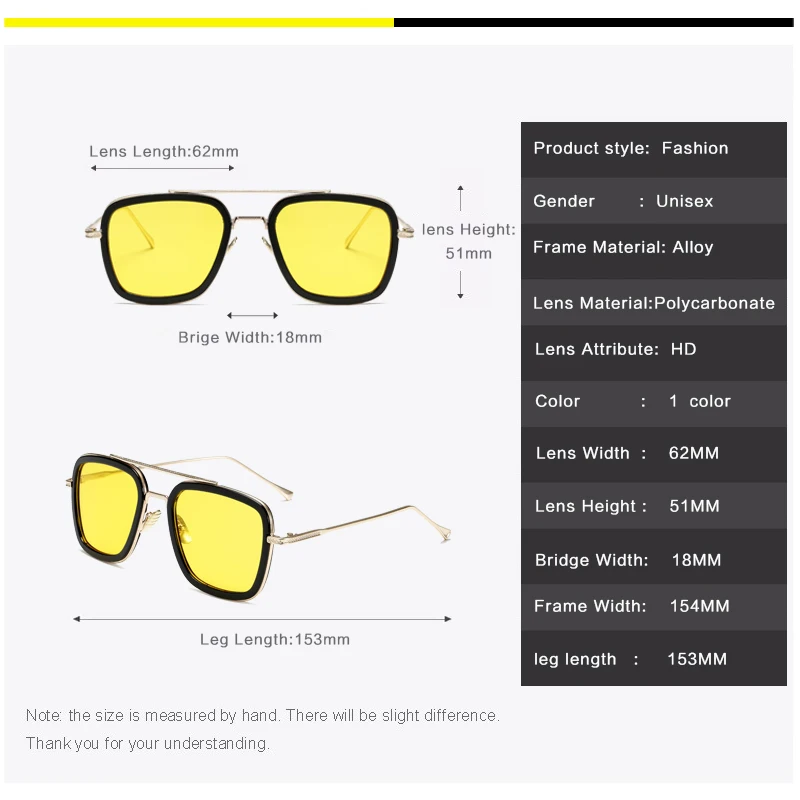 Longkeperer классические солнцезащитные очки ночного видения для мужчин Tony Stark с металлической эмблемой Железного человека Goggle Для Женщин вождения пилот Квадратные Солнцезащитные очки UV400