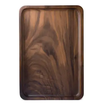 

Wood Rectangular Serving Trays, Black Walnut Food Tray