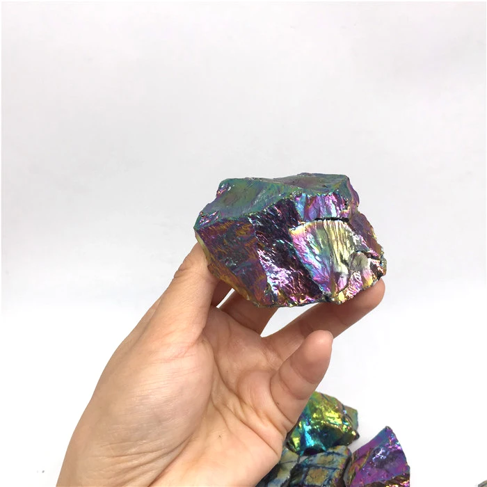 50g Bismuth Titanium angel aura quartz crystal gravel raw crystal tumbled stones