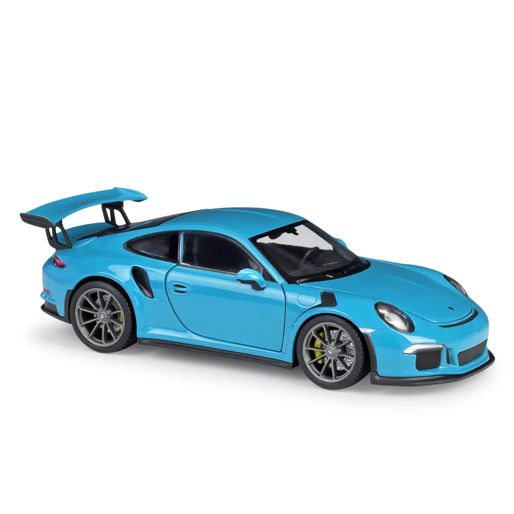 WELLY 1:24 Scale Diecast Simulator Car Porsche 911 GT3 RS Model Car Alloy Sports Car Metal Toy Racing Car Toy For Kids Gift 12