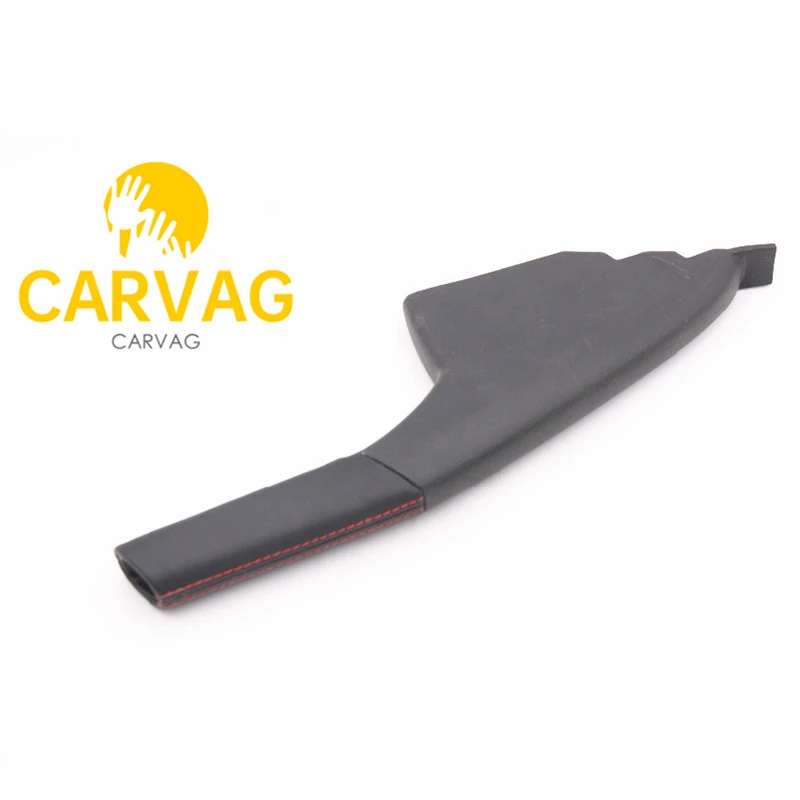 

GENUINE LEATHER HAND BRAKE LEVER CASE COVER 6RD 711 461 B FOR VW POLO RED LINE