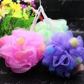 

Colorful Bathroom Body Mop Flower Ball Shower Soft Sponge Bubbles Body Cleaning Wash Foaming Mesh Net