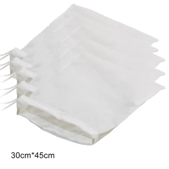 

5pcs Reusable Fine Mesh Nylon Nut Milk Cheese Cloth Bag Cold Brew Coffee Filter Kitchen DC120