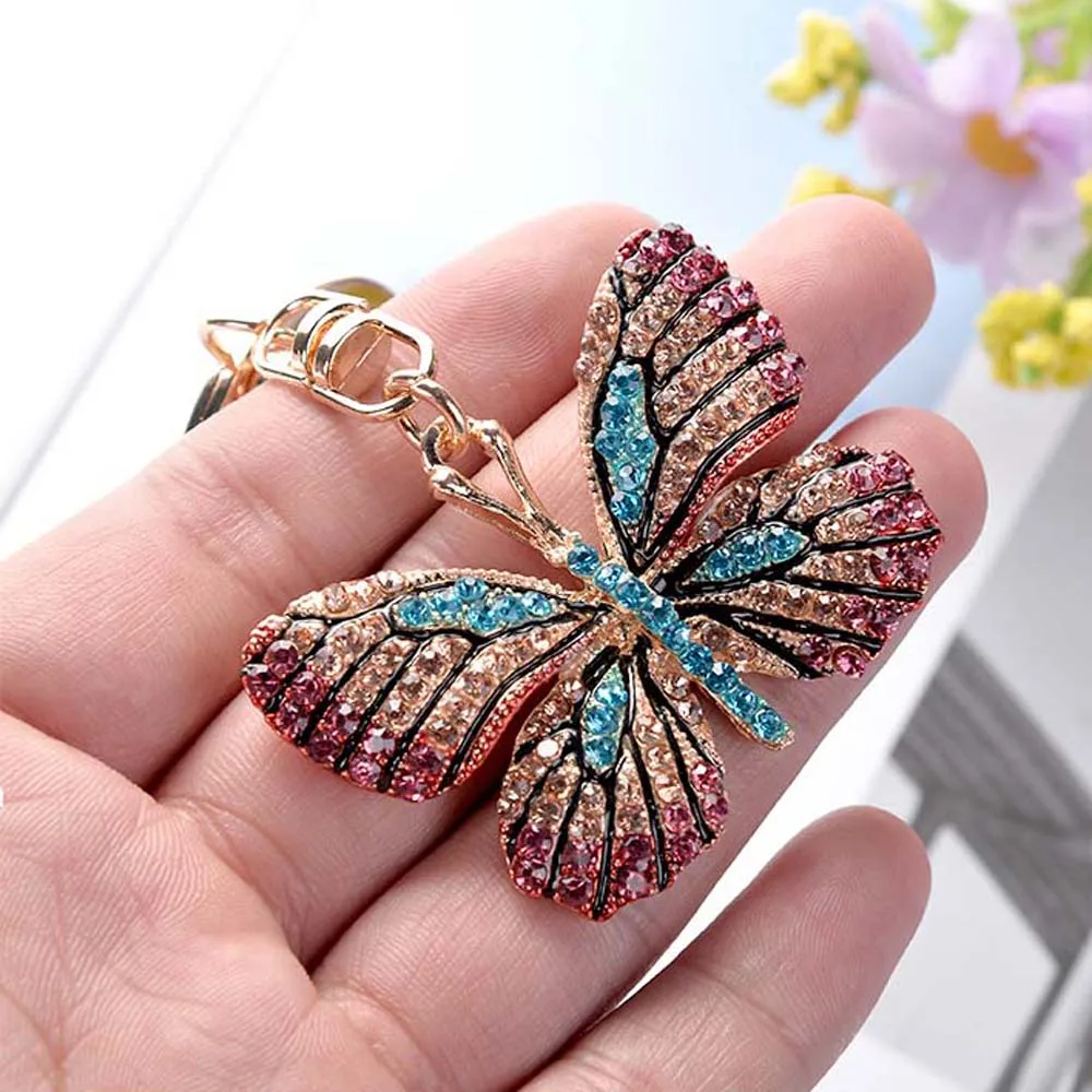 Grtdrm Cute Butterfly Shape Crystal Rhinestone Sparkling Keychain Bag  Pendant Handbag Charm for Women Girls(Azure) : Amazon.in: Bags, Wallets and  Luggage