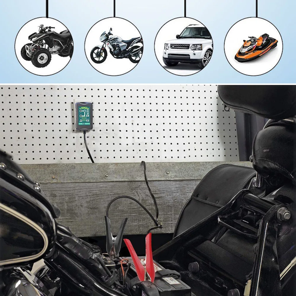 12 V/6 V светодиодный полный автоматический автомобильный Батарея Зарядное устройство лучший зарядный кабель для RV мотоцикл автоматический морской AGM батареи Gel
