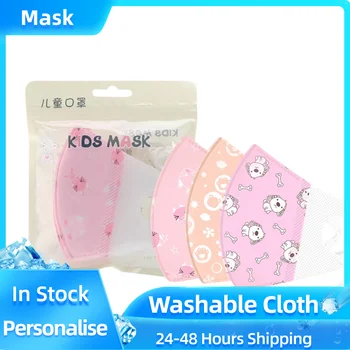 

10 Pcs Non-woven Children Kids Masks Cartoon Print Face Mask For Girls Boys Mask Four-layer Dustproof Breathable Face Cover