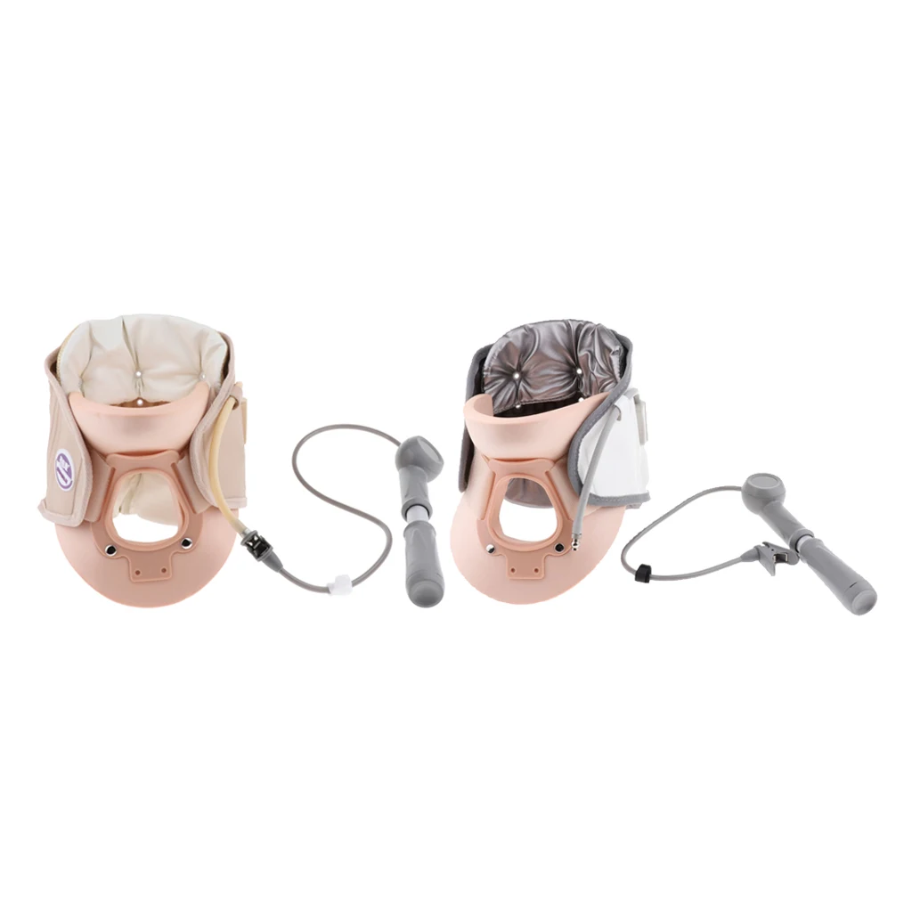 Air Traction Neck Brace Decompression Cervical Collar Support Strap with Hand Pump Neck Orthotics Braces Health Care