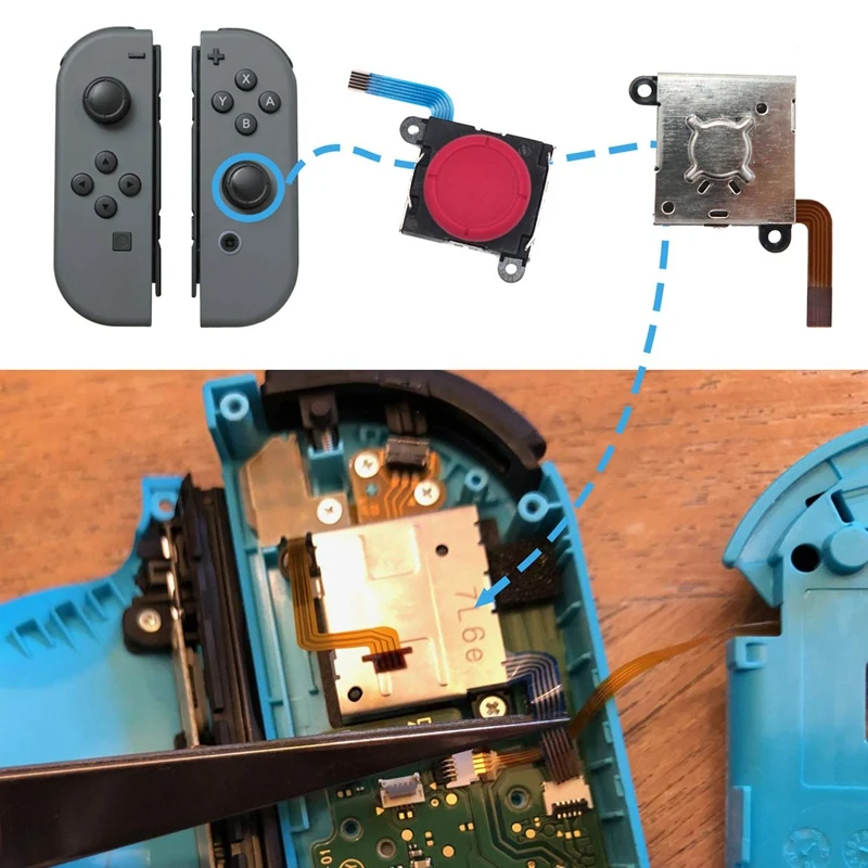 3D Аналоговый джойстик Joy-Con замена левой/правой джойстика для nintendo Switch/Switch Lite контроллер и консоль-2 пакета(Re