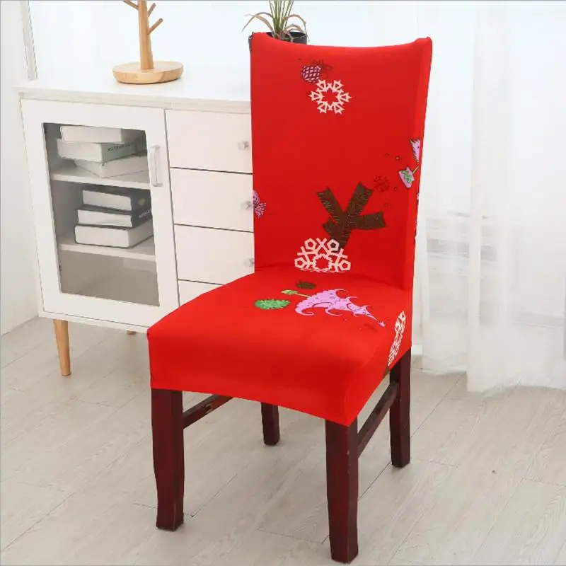 

Christmas Dinner Table Decoration Restaurant Chair Cover New Year Decor Christmas Chair Cover Arm Wedding Chair Seat Cover