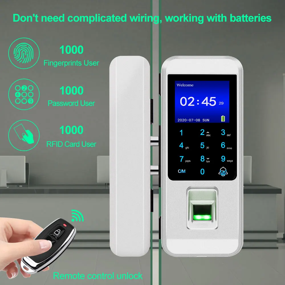 RFID Электрический дверной замок Smart Keyless Отпечатков пальцев замки USB электронный