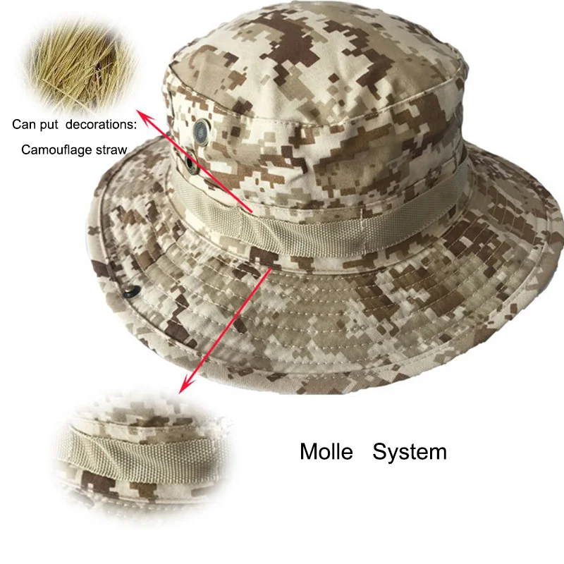 Тактическая шляпа Boonie США Армия Военные хлопок камуфляжная кепка Пейнтбол снайперская страйкбольная крышка ведра s рыболовные инструменты для охоты туризма шляпа
