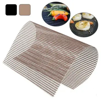 

BBQ Grill Mat Reusable Barbecue Grill Mesh Mat Non-stick Teflon Kitchen Cooking Smoker BBQ Mat Grill Pad Liner BBQ Accessories