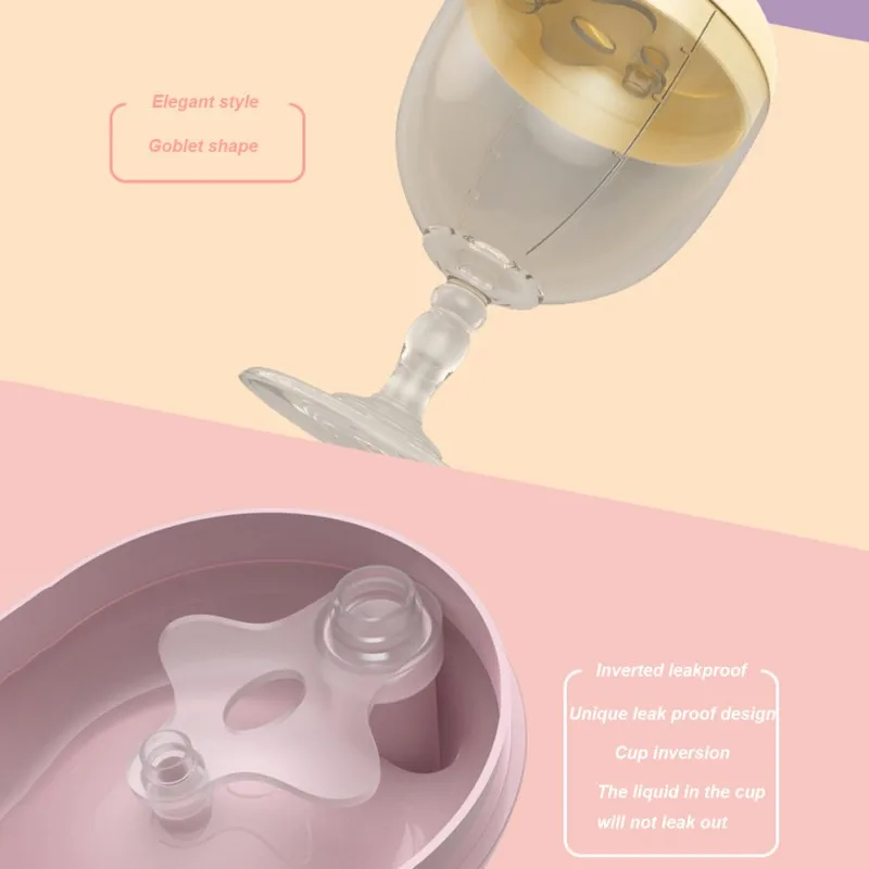 

Infant Cups With Duckbill Mouth Shape For Feeding Baby Training 150ML Baby Goblet Water Bottle