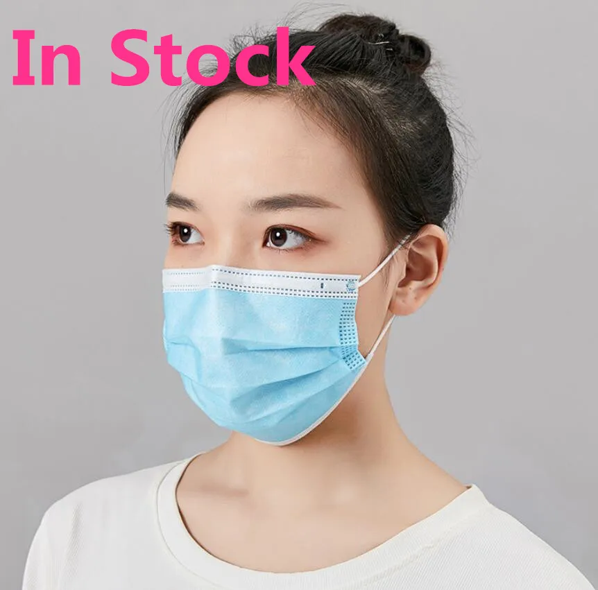 

50 Pcs/lot Mascarilla Coronavirus 3 Layers Mouth Mask Men Women Face Masks Daily Protective Tapabocas Mascara