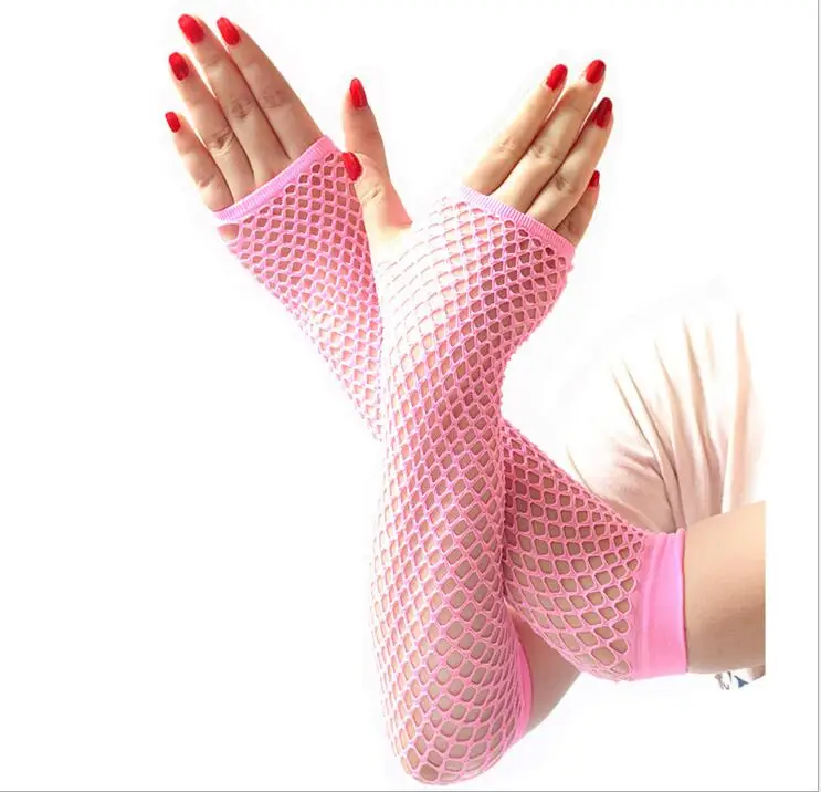 CUF19003 nylon net fabric gloves size