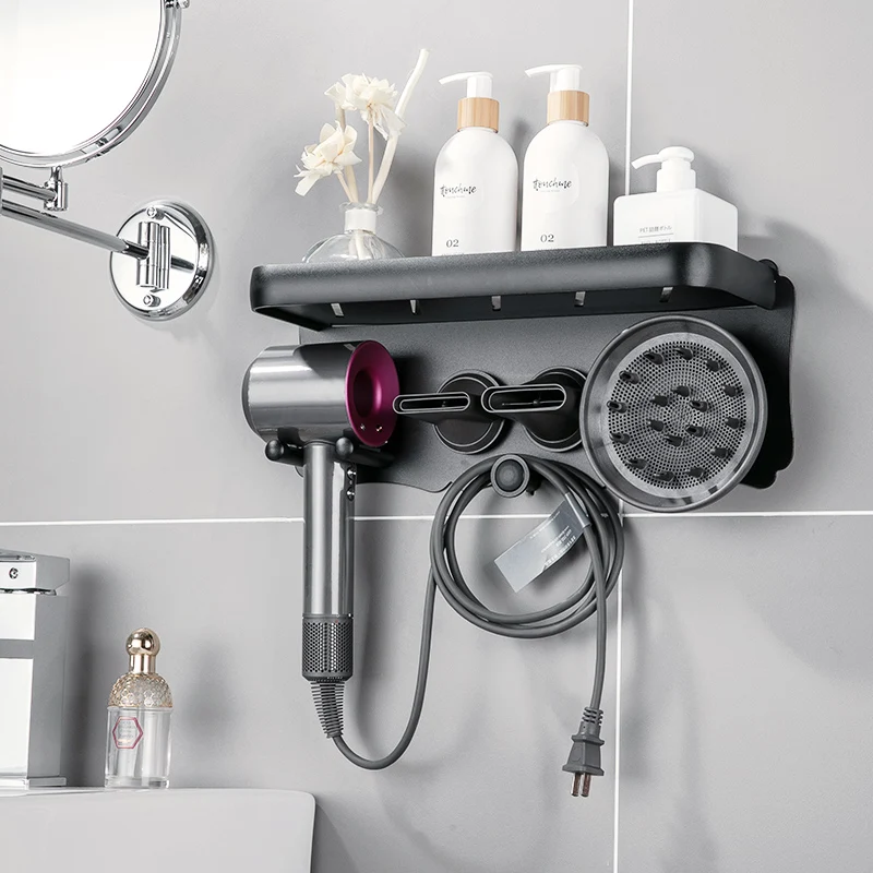 Подходящий кронштейн для фен Dyson подвесная полка без отверстий хранения в ванной