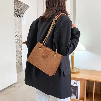 

Stone Grain Embossed PU Leather Small Bags For Women Fashion Korean Chain Lady Shoulder Bag Daily All-match Female Crossbody Bag