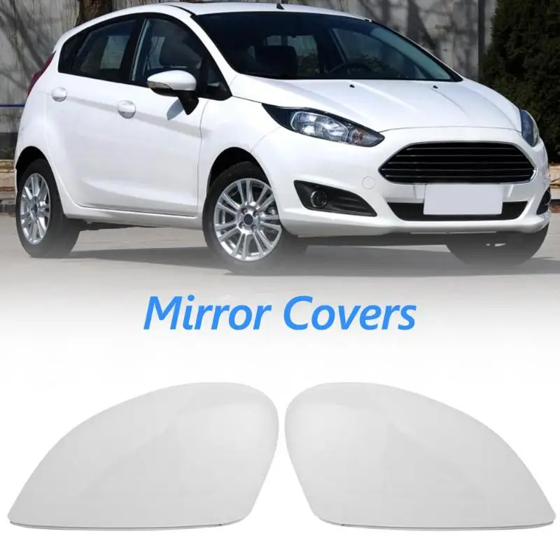 VODOOL Левая Правая ABS Боковая дверь зеркальные крышки белые для Ford Fiesta 2009- хорошая производительность и широкое применение