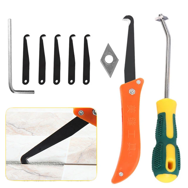 Csempe Szépségvarrás Tisztító Szerszám Javító Horogkés Kerámia Rés Fúró Bit Padló Fal Varrás Cement Öltöny